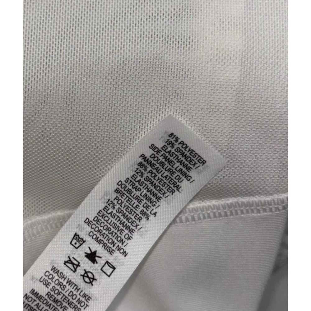 NWT Nike Dri-FIT Sz XL Swoosh Medium Support Sports Bra White Black Racerback - Picture 8 of 8